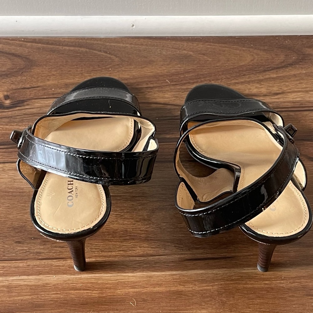 New Authentic Coach Black Heel Sandals – 8.5 US - Picture 3 of 4